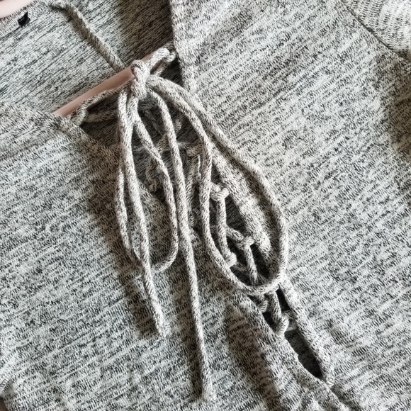 NEW Sexy Cosy Laced Knitted Bodysuit for Women (light gray) - Picture 2 of 4